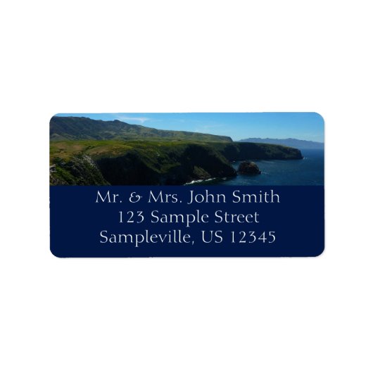 チャンネル諸島のサンタクルーズ島から眺める ラベル (正面)