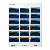 チャンネル諸島のサンタクルーズ島から眺める ラベル (フルシート)