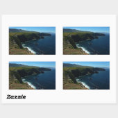 チャンネル諸島のサンタクルーズ島から眺める 長方形シール (シート)