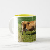 チャンネル諸島のジャージー牛 ツートーンマグカップ (正面左)