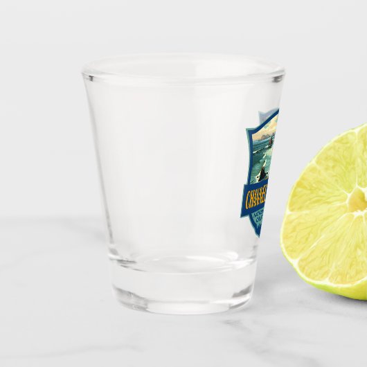 チャンネル諸島国立公園イラストレーション旅行 ショットグラス (左)