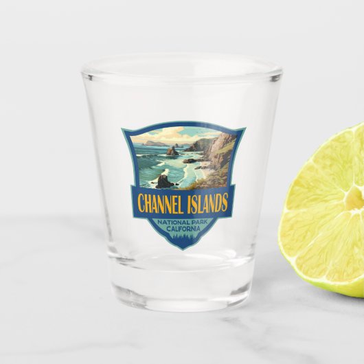 チャンネル諸島国立公園イラストレーション旅行 ショットグラス (正面)