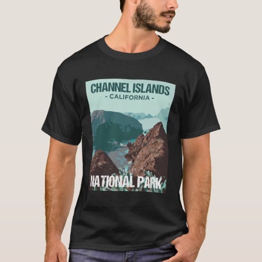 チャンネル諸島国立公園カリフォルニアポスターデ Tシャツ (正面)