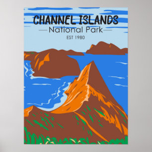 チャンネル諸島国立公園カリフォルニアヴィンテージ ポスター