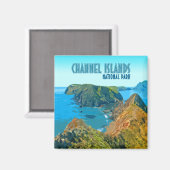 チャンネル諸島国立公園カリフォルニアヴィンテージ マグネット (正面/裏面)