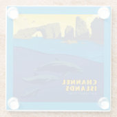 チャンネル諸島国立公園ドルフィンズ ガラスコースター (裏面)