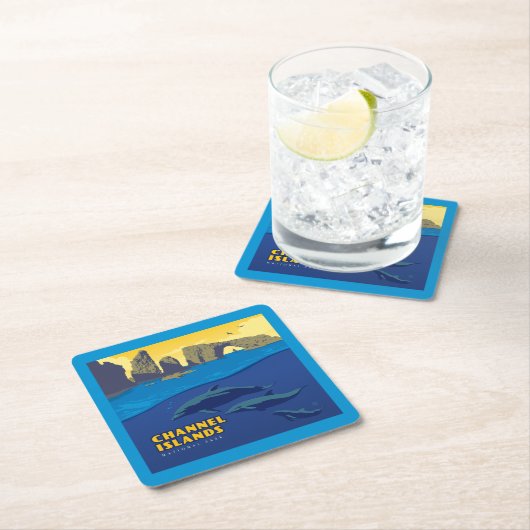 チャンネル諸島国立公園ドルフィンズ スクエアペーパーコースター (インサイチュ)