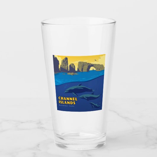 チャンネル諸島国立公園ドルフィンズ タンブラーグラス (正面)