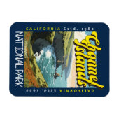 チャンネル諸島国立公園動揺してレトロ マグネット (横)