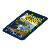 チャンネル諸島国立公園動揺してレトロ マグネット (左側)