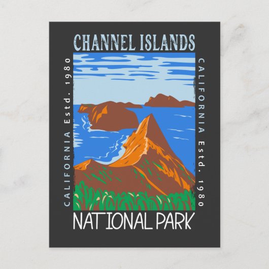チャンネル諸島国立公園動揺してヴィンテージ ポストカード (正面)