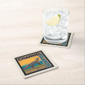 チャンネル諸島国立公園 |キツネ スクエアペーパーコースター (インサイチュ)