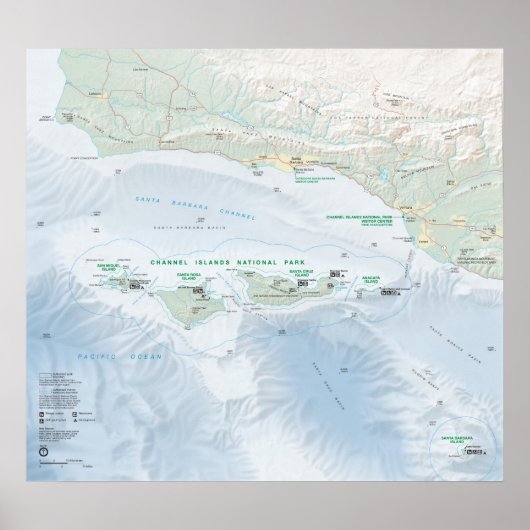 チャンネル諸島国立公園 ポスター (正面)