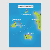 チャンネル諸島地図ポスター。 (正面)