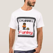 チャンネル ファンキー ピクセルアート Tシャツ (正面)