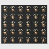 チャンパおもしろいンズチャンピオンチンパンジープンダークBG ラッピングペーパー (フラット)