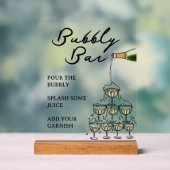 チャンパお洒落ンプロセッコバブリーバー アクリルサイン (ニュートラル)