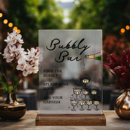 チャンパお洒落ンプロセッコバブリーバー アクリルサイン