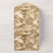 チャンパかわいらしンエレガント金ゴールドグラム オールインワン招待状 (外側)