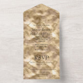 チャンパかわいらしンエレガント金ゴールドグラム オールインワン招待状 (内側)