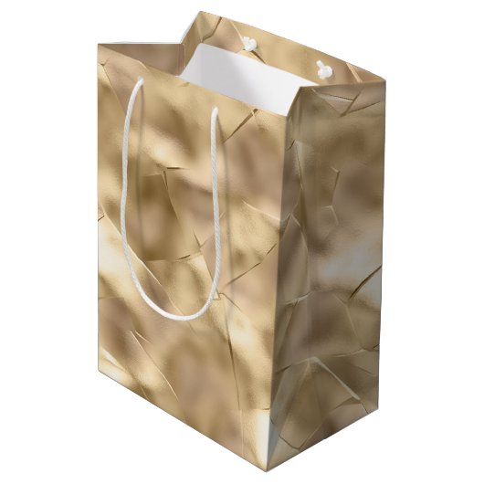 チャンパかわいらしンエレガント金ゴールドグラム ミディアムペーパーバッグ (裏面アングル)