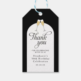 チャンパエレガントングラスサンキューパーティーフェイブ ギフトタグ