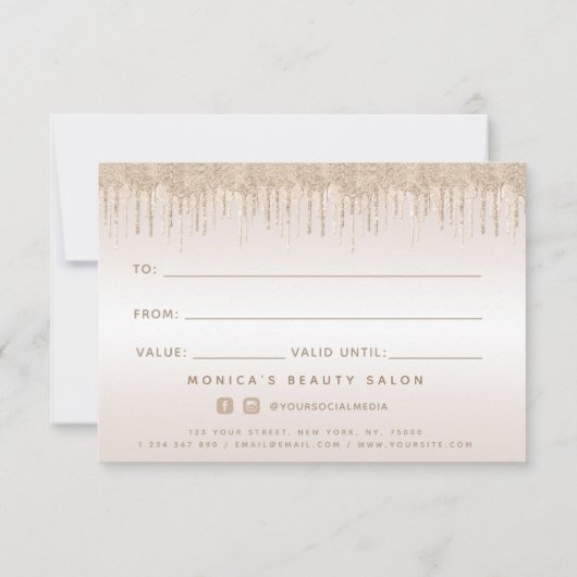 チャンパエレガントングリッタードリッピング美しいサロン (裏面)