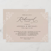 チャンパエレガントンタンのリハ結婚ーサルディナー 招待状 (正面/裏面)