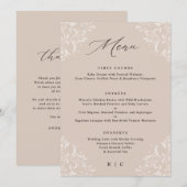 チャンパエレガントンタンクラシック結婚ズ メニュー (正面/裏面)