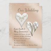 チャンパエレガントーイングアンドパールゲイ結婚式招待状 招待状 (正面/裏面)