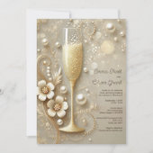 チャンパエレガントーニュとパールウェディングシャワー 招待状 (正面)