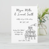 チャンパファンキーンタワーは日付の結婚保存 招待状 (スタンド正面)