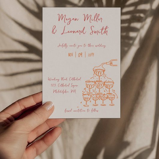 チャンパファンキーンタワーは日付の結婚保存 招待状