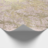 チャンパフェイクイネバラ金ゴールドマーブルメタリックアイボリー ラッピングペーパー (角)