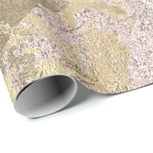 チャンパフェイクイネバラ金ゴールドマーブルメタリックアイボリー ラッピングペーパー (ロールコーナー)