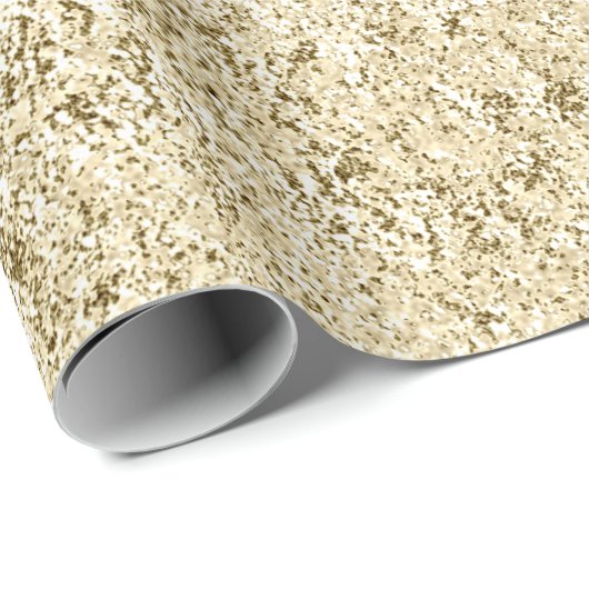 チャンパフェイクイネ金ゴールド金属溶融抽象芸術 ラッピングペーパー (ロールコーナー)