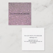 チャンパモダンンエレガントグリッター美しいスタイリスト スクエア名刺 (正面/裏面)