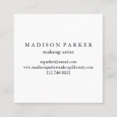 チャンパモダンンエレガントグリッター美しいスタイリスト スクエア名刺 (裏面)