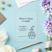 チャンパモダンンタワー婚約パーティ招待状 アクリル招待状 (インサイチュ (ウェディング))