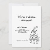 チャンパモダンンタワー婚約パーティ招待状 招待状 (正面)