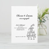 チャンパモダンンタワー婚約パーティ招待状 招待状 (スタンド正面)