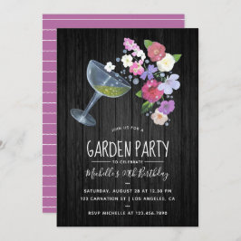 チャンパ素朴ンフローラガーデンパーティの招待状 招待状