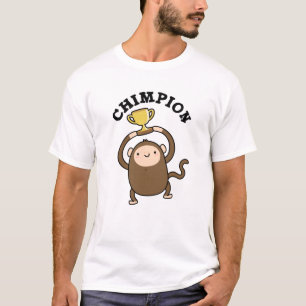 チャンピおもしろいオン・チンパンジー・プン Tシャツ