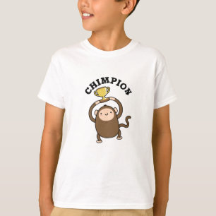 チャンピおもしろいオン・チンパンジー・プン Tシャツ