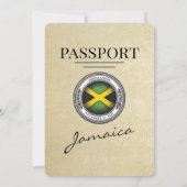チャンピエーンマルカ 牙買加 パスポート 結婚式招待状 招待状 (裏面)