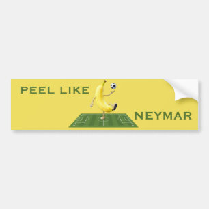 チャンピオンのように皮をむく 面白いバナナ サッカー カスタム バンパーステッカー