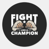 チャンピオンのムエタイ人のように戦う ラウンドシール (正面)