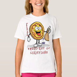 チャンピオンの朝食はピザ Tシャツ