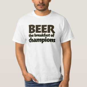 チャンピオンの朝食ビール Tシャツ