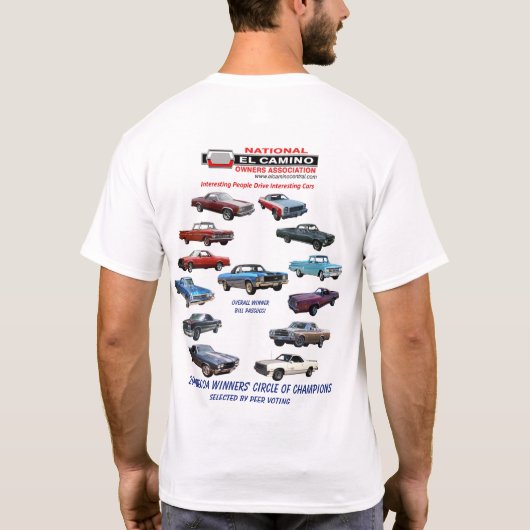 チャンピオンの2019年の勝者の円 Tシャツ (裏面)